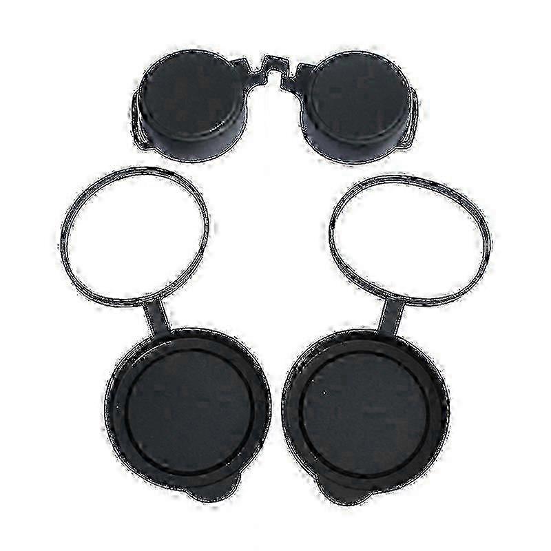 Protective Rubber Lens Caps for Binoculars 42mm/50mm Objective and Eyepiece Covers for Telescopes and Binoculars