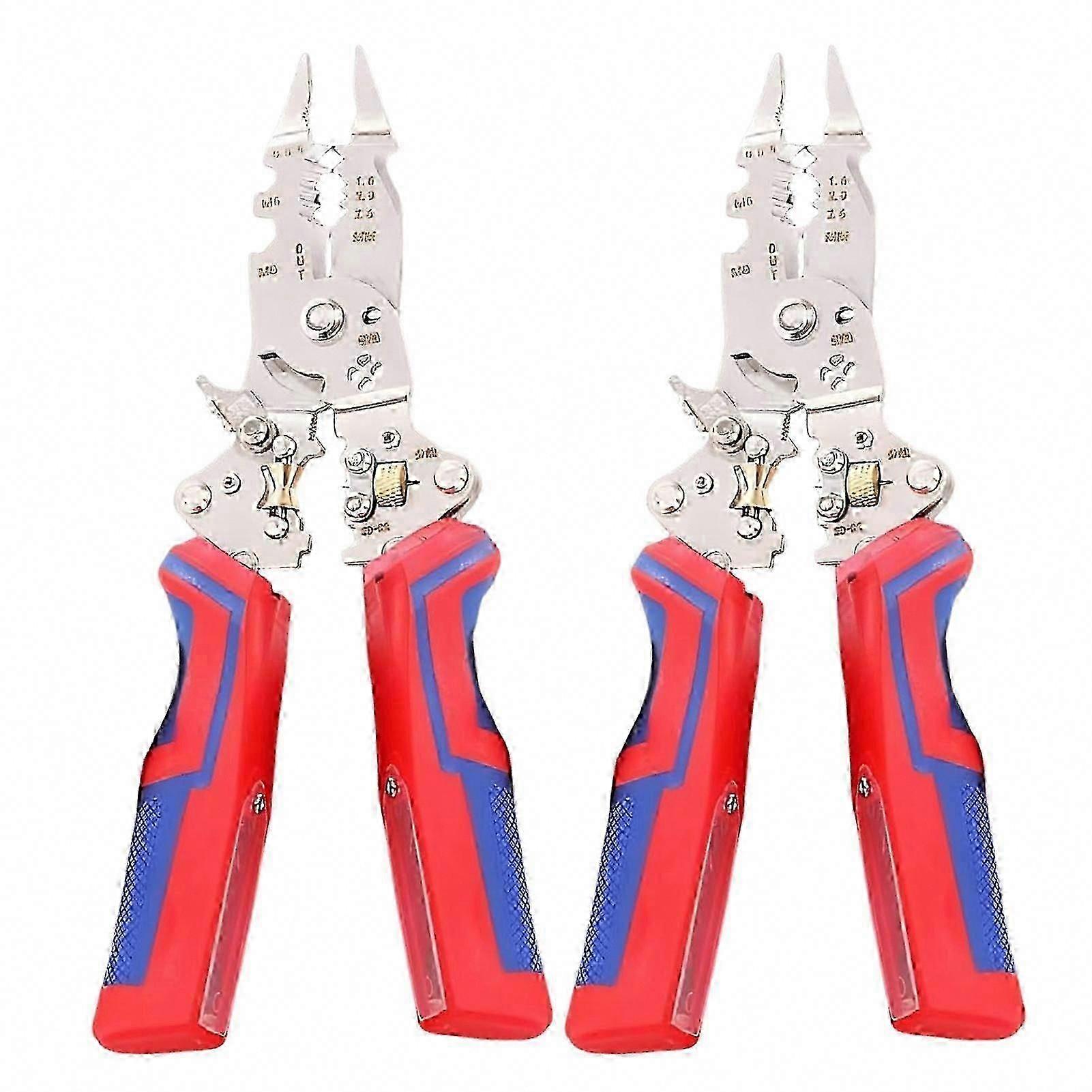 13-in-1 Foldable Electrician Pliers with Voltage Tester, Multi-function Adjustable Wire Stripper Tool for Cutting, Crimping and Pulling