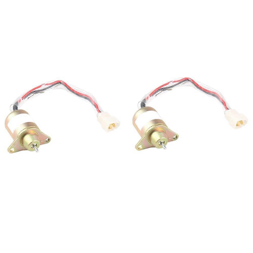 12V Engine Shut Off Solenoid Valve, 2 Pack, Model 11965377950, Engine Shutdown Solenoid For 12 Volt Systems