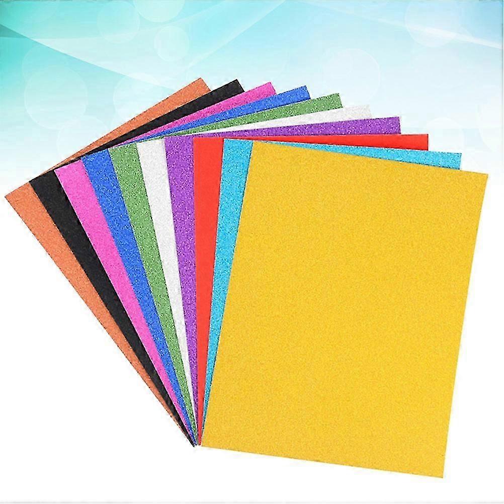 Self-Adhesive Coloured Sticky Paper A4 Glitter Paper Sheet for Kids School Projects Assorted Color 30Pcs