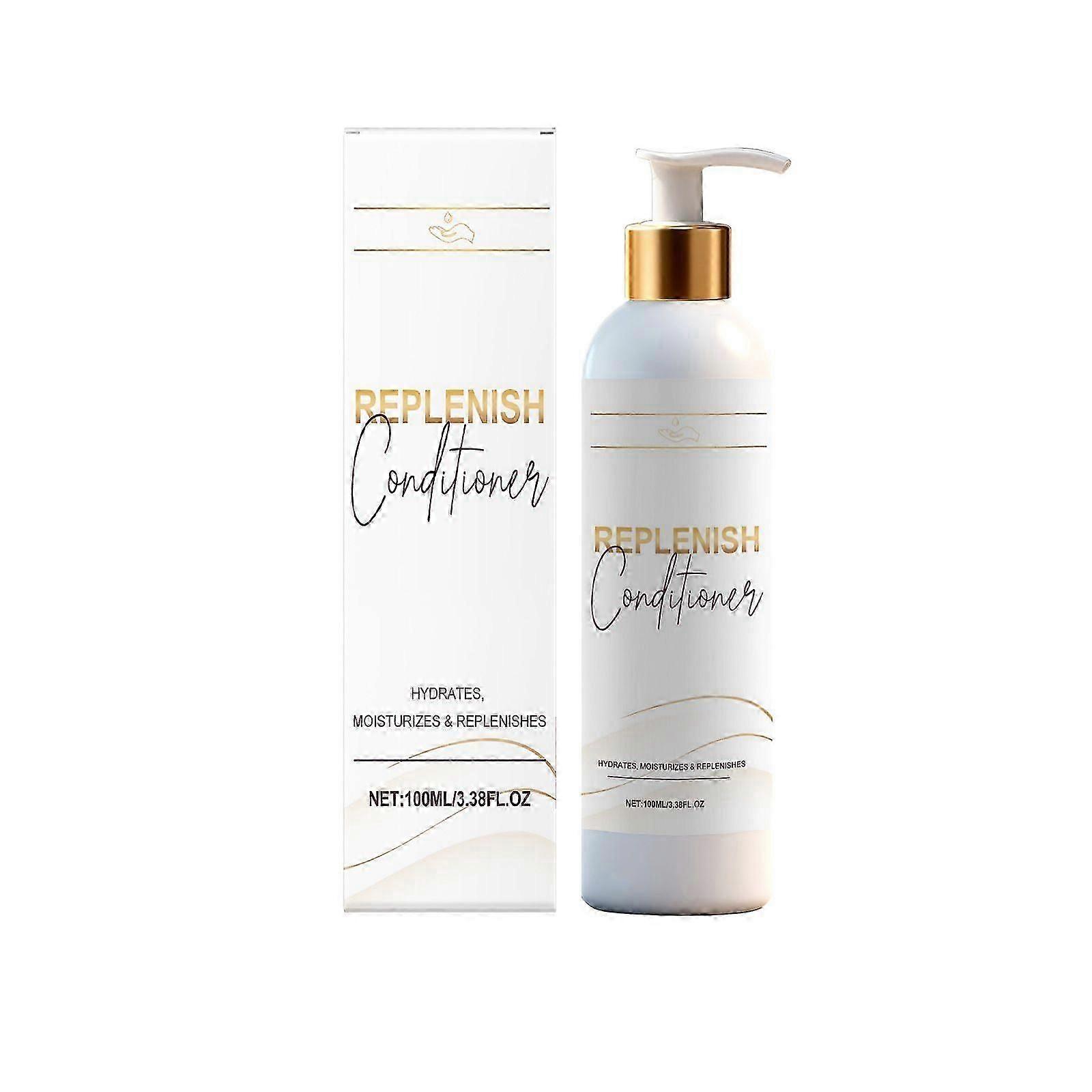Replenish Conditioner  Deep Hydrating, Natural Formula for Elasticity & Detangling, Silicone-Free, Paraben-Free, Color-Safe, 100ML
