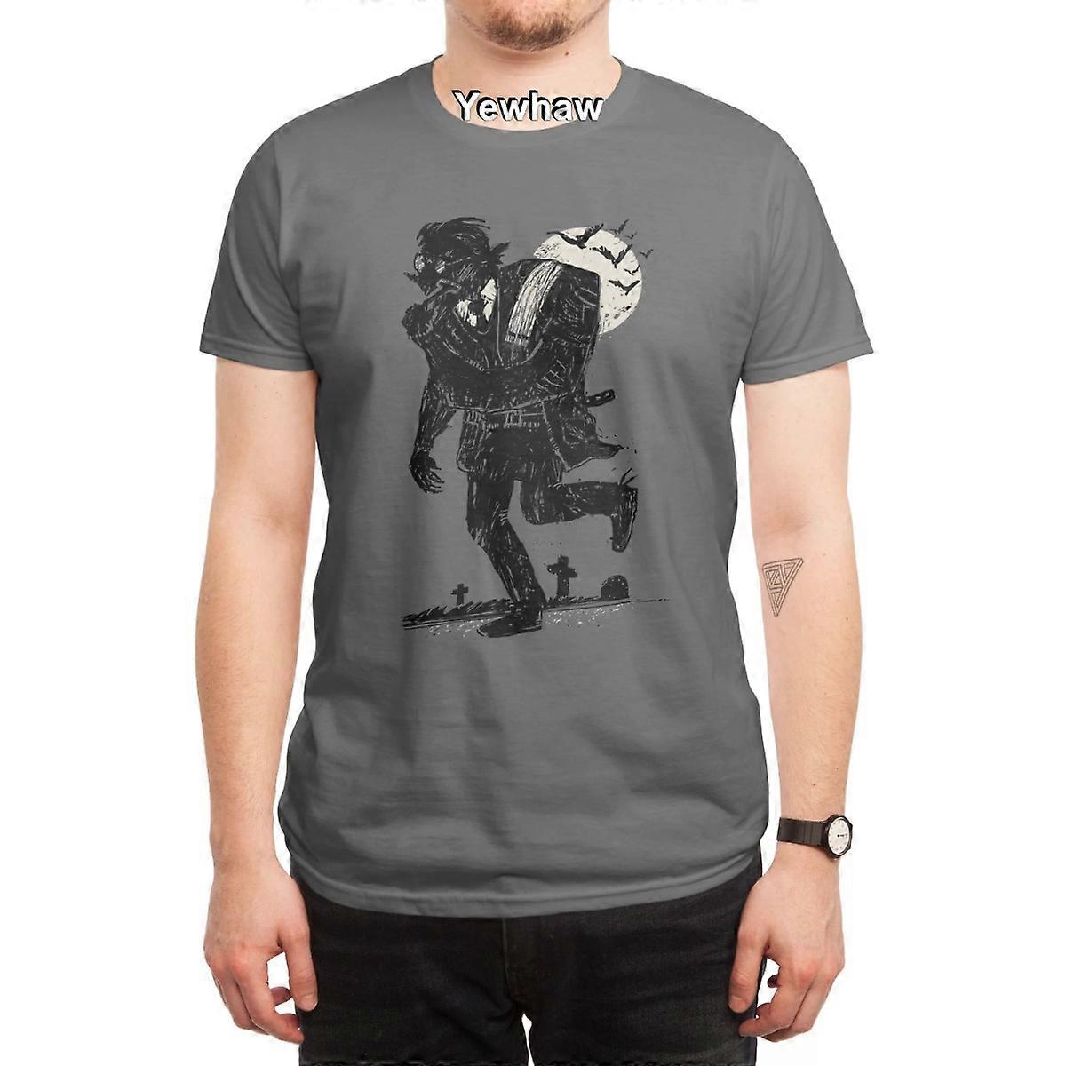 Tričko The Graveyard Shift Moon Bats Gothic horor Sketch