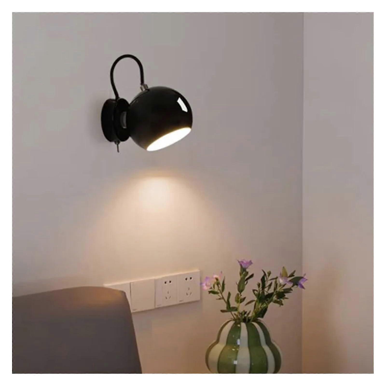 LED Wall Lamp Rotatable Iron Wall Sconces, Minimalist Style, One Color Finish, 15.5X12cm Soft Light