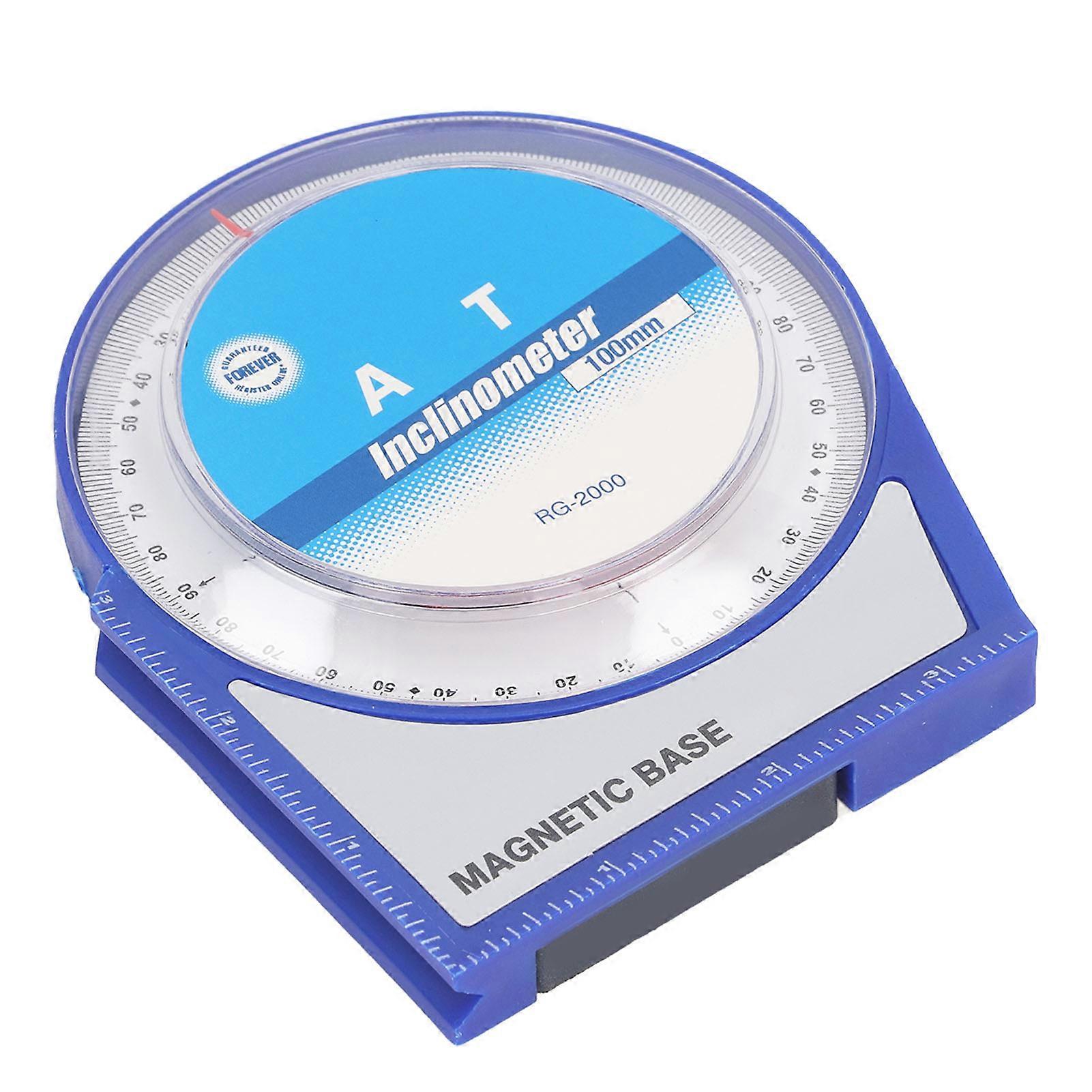 4x90 Degree Angle Finder ABS Plastic Magnetic Base Inclinometer Protractor Angle Measuring Locator Tool 