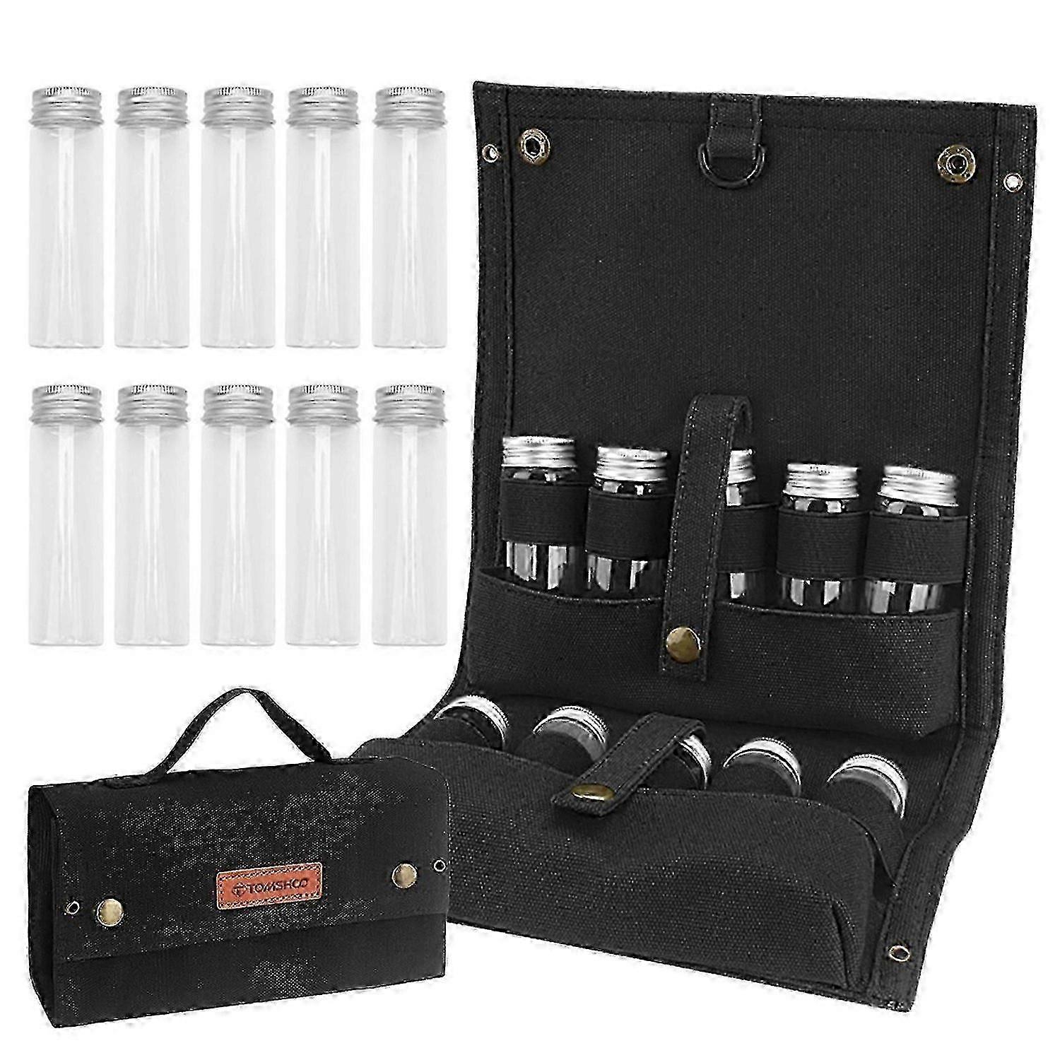 Portable Spice Bag Suitable for Outdoor Camping and BBQ, Can Hold 10 Spice J EIJ