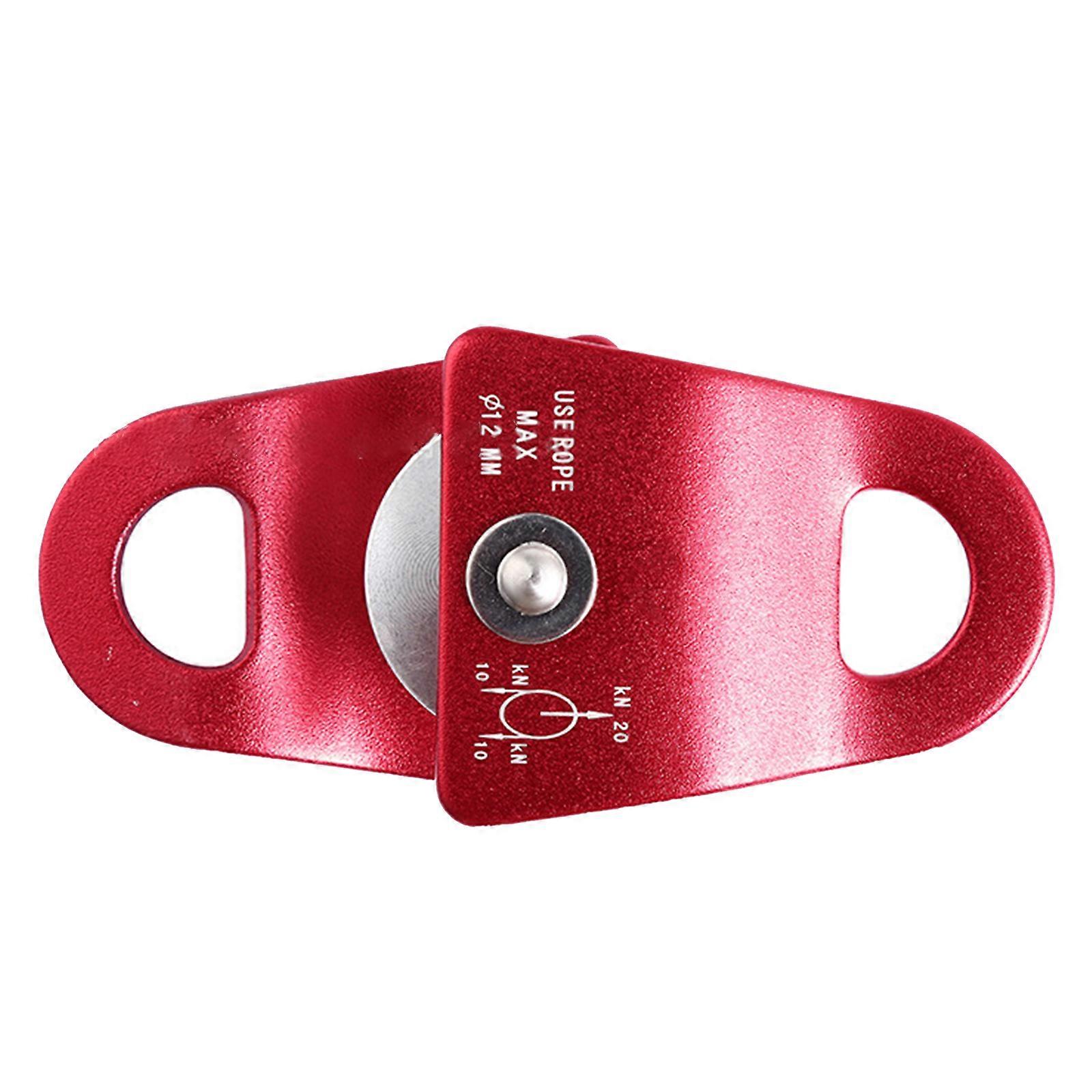 Outdoor Activity Pulley System with Semi Circulars Suspension Design Perfect for Rock Climbing and Construction Projects  Red