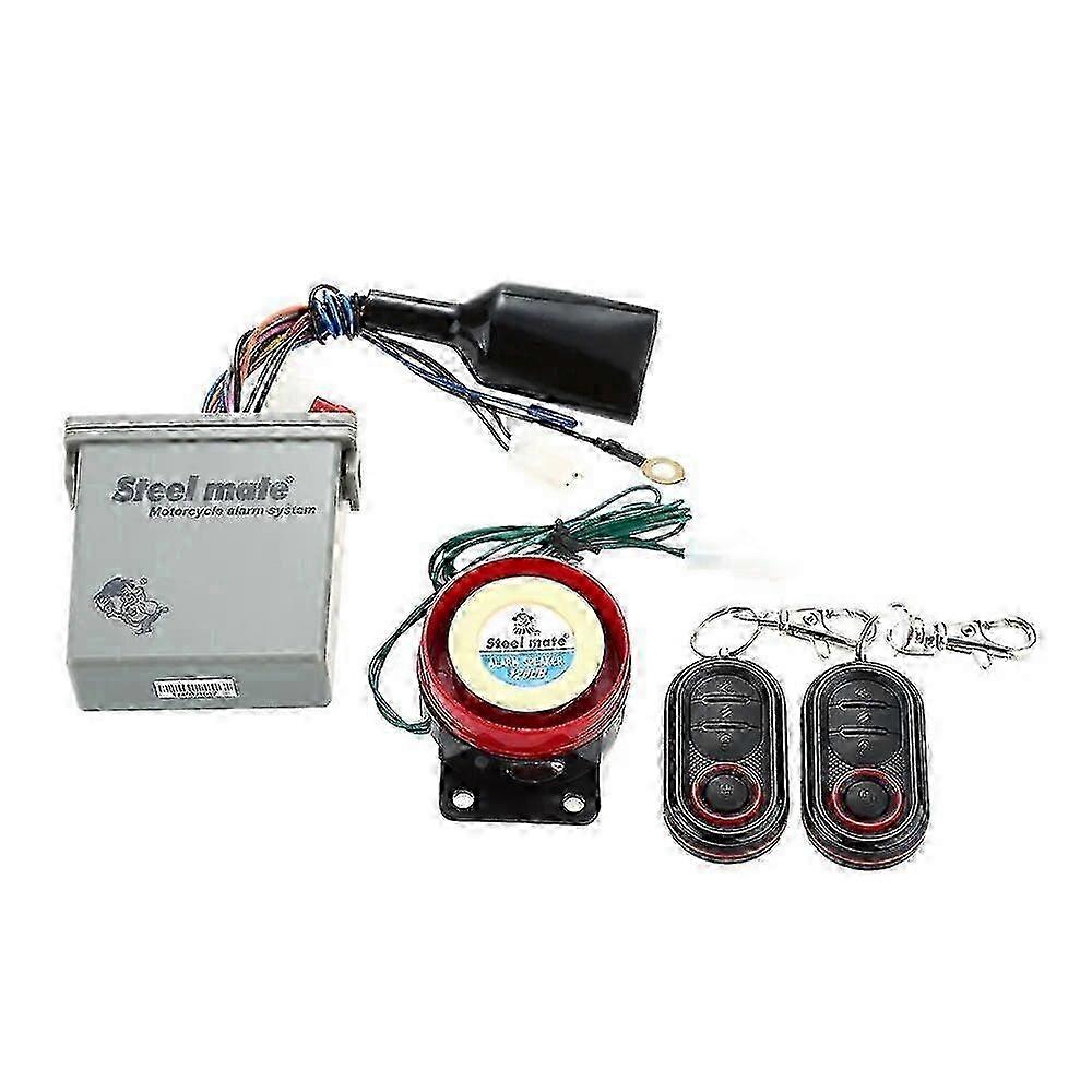 Steelmate 986E Motorcycle Alarm System Remote Engine Start Motorcycle Engine Immobilization with Transmitter