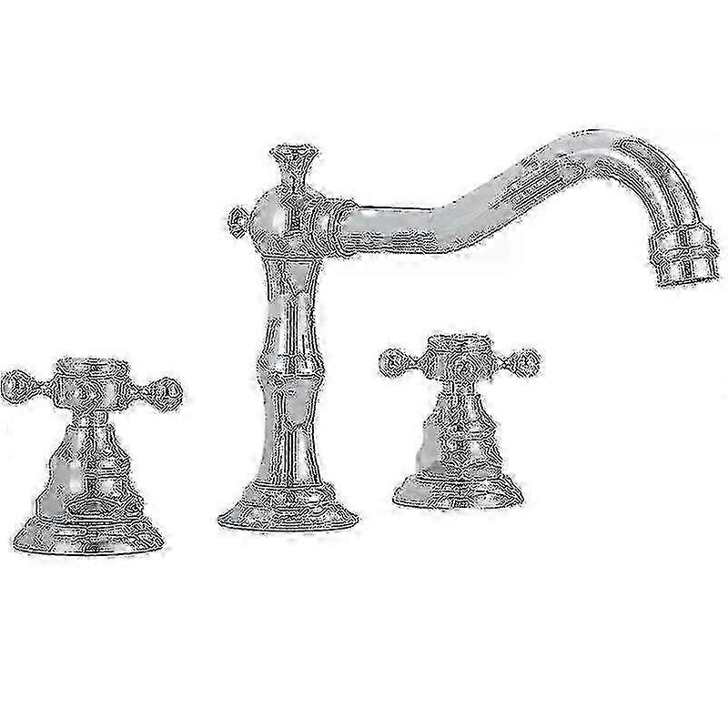 صنبور حوض حوض فاخر حديث من 3 حفر مع صنابير خلاطات حمام نحاسية مقاس 8 بوصات للاستخدام الصحي