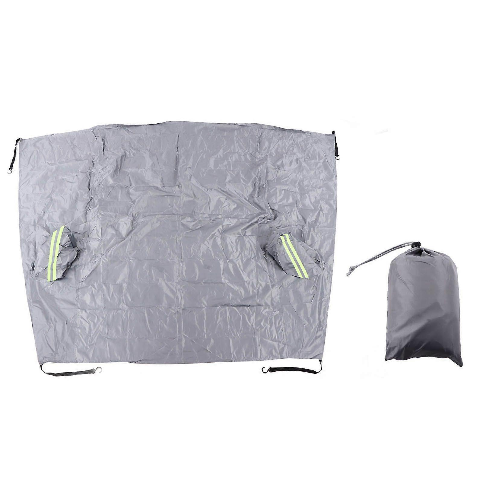 Windshield Cover Waterproof Snowproof Large Coverage Area Universal Windshield Protector with Reflective StripsGrey