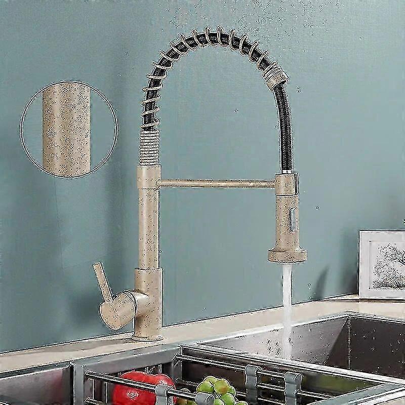 絶妙な真鍮2つのモデルブラックキッチン蛇口プルダウンキッチン蛇口シングルハンドル蛇口回転式キッチンタップホットコールドミキサークレーン