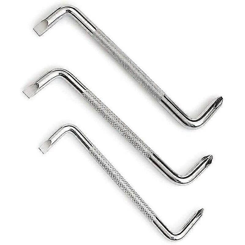 3-Piece Offset Screwdriver Set with Flat Head and Magnetic Screwdriver, Z-Type with Phillips Screwdriver