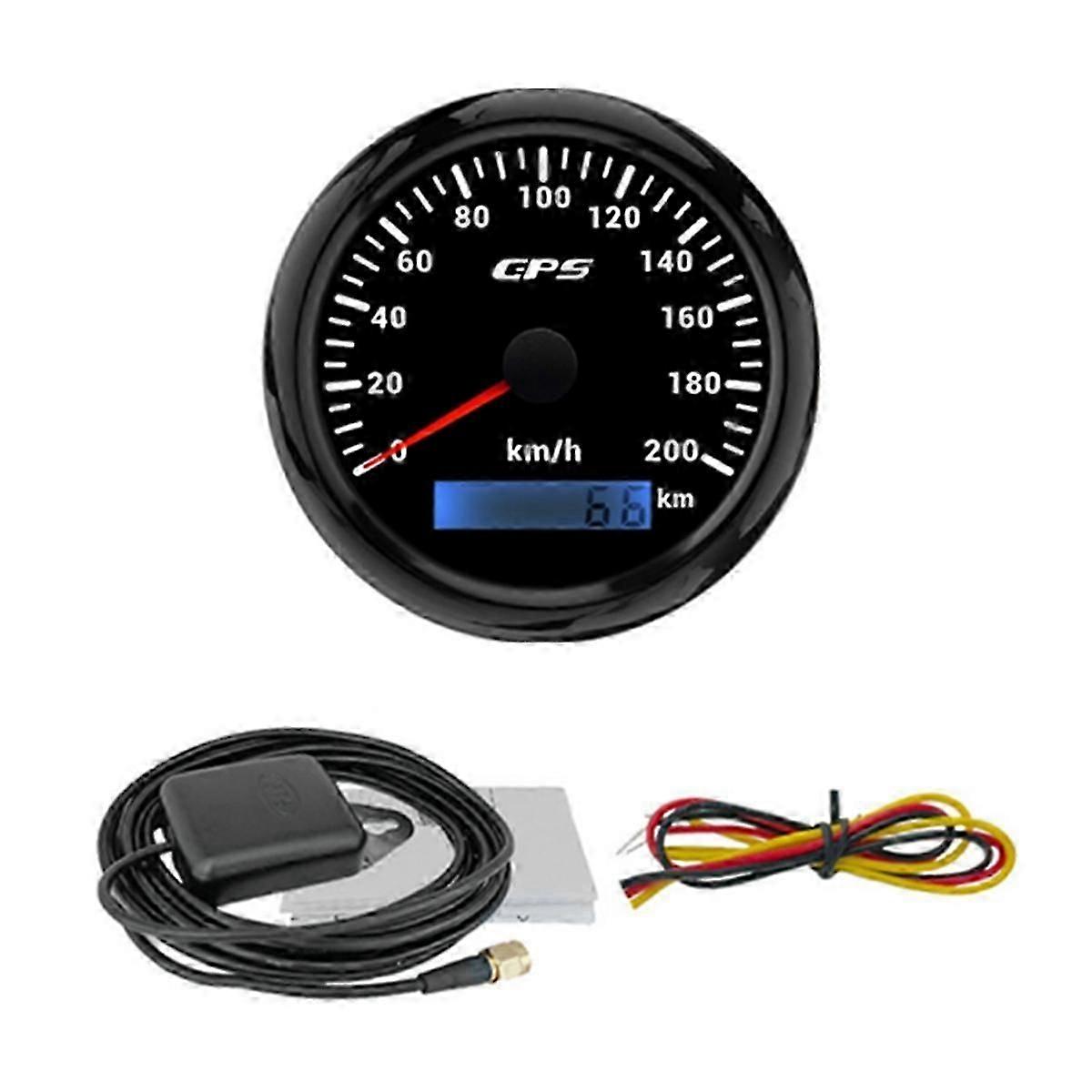 GPS Speedometer Gauge with Antenna Compatible for Marine