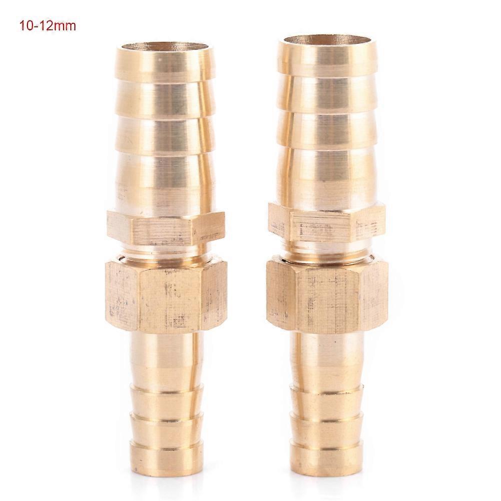 Brass Fitting Hose Barb Tail Reducer Reducing Plug Connector(10mm-12mm 2pcs )