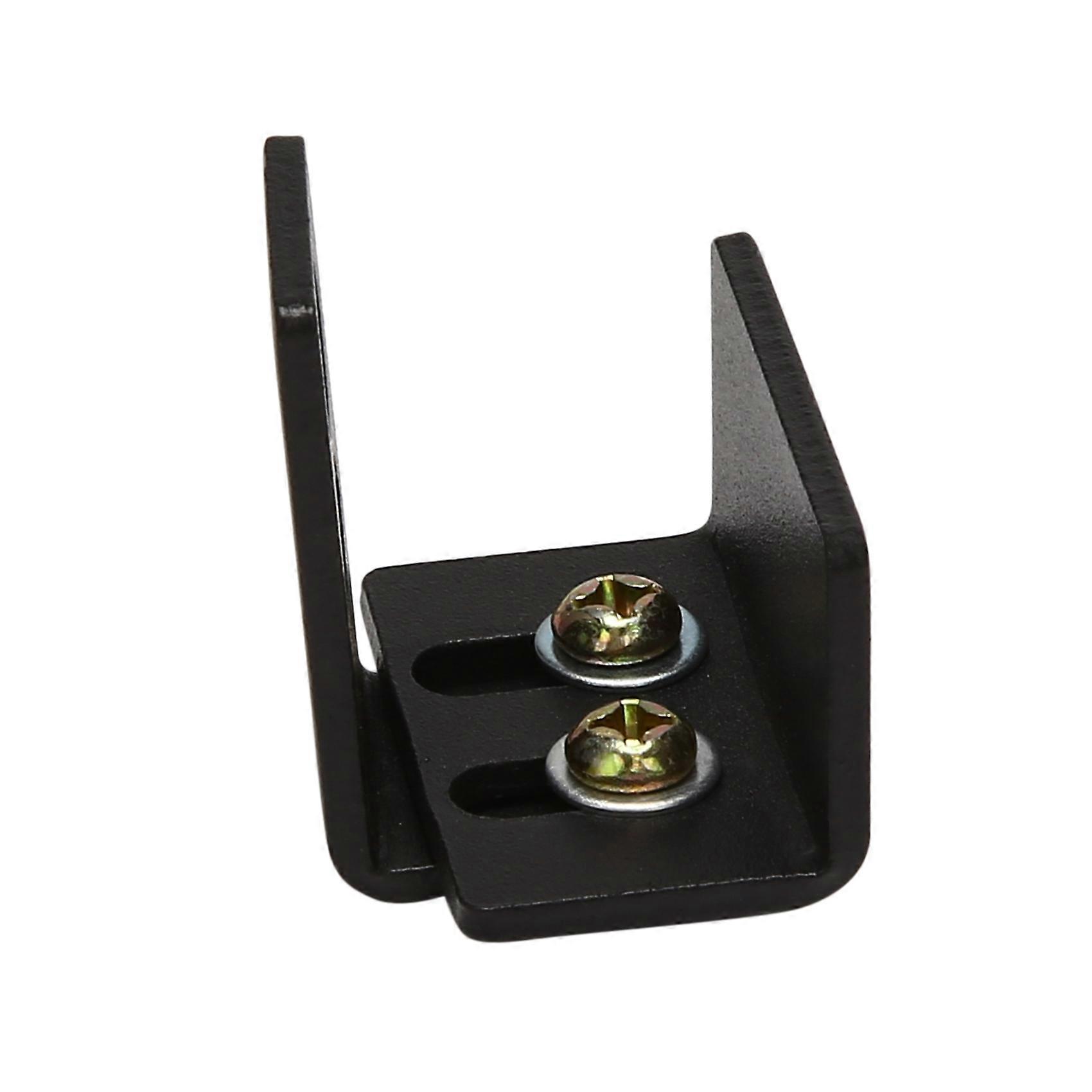 1Pcs Wall Mounted Sliding Floor Guide with Adjustable Bracket Black