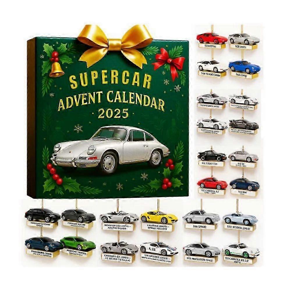 Supercar advent calendar blind box Christmas tree decoration