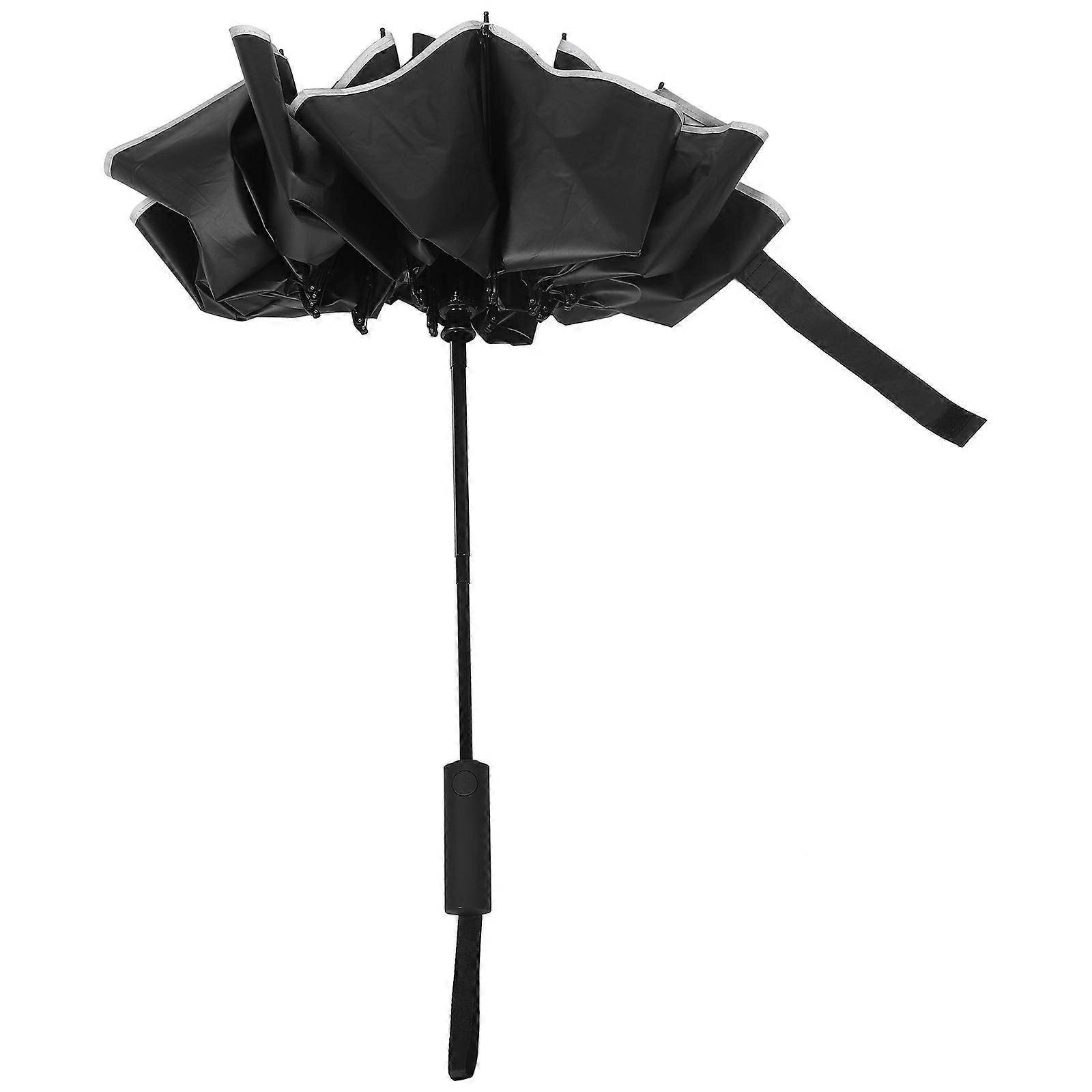 Black Lightweight Automatic Umbrella for Sun and Rain Protection