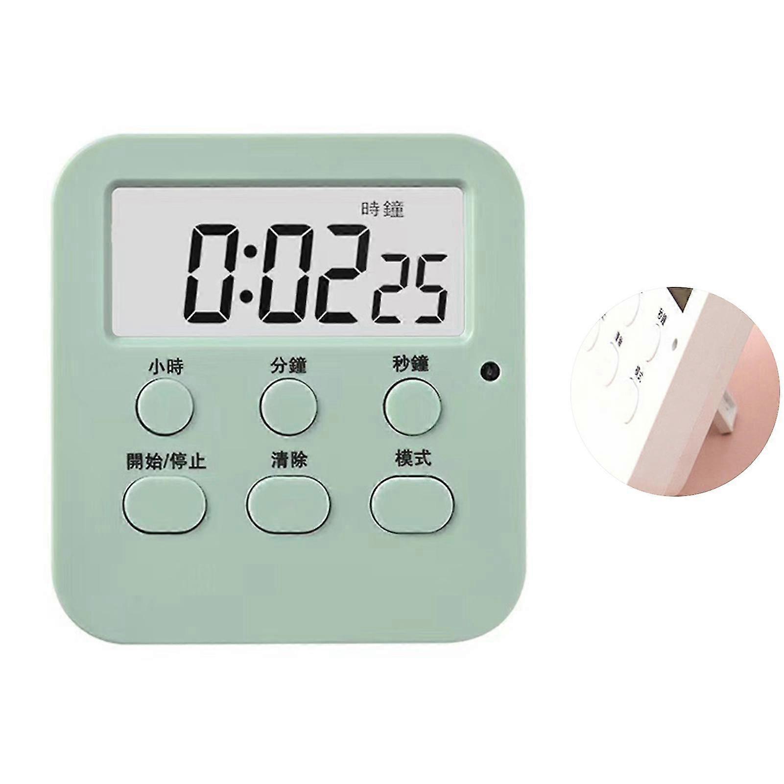 Large Screen Countdown Timer with Magnets - Silent, Easy-to-Use, Adjustable, and Efficient Timing Solution with Red Light Alert
