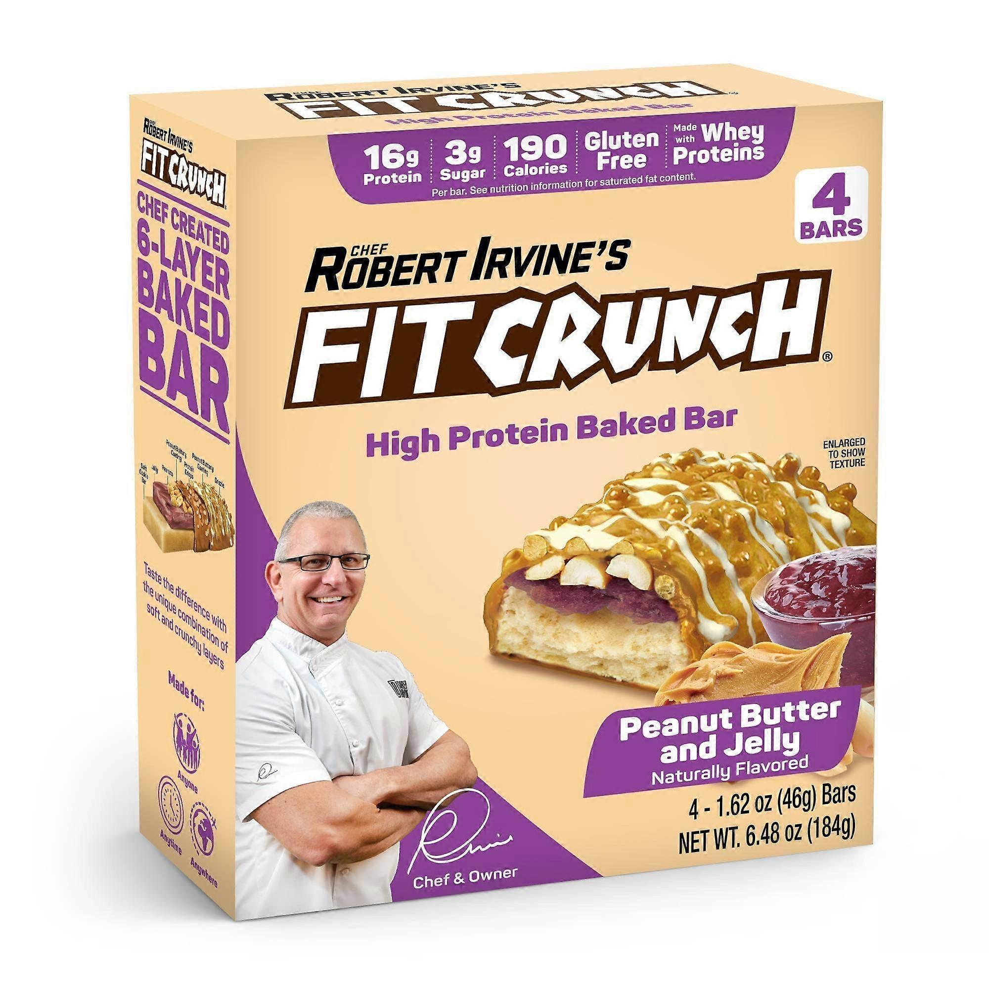 Fitcrunch Peanut Butter & Jelly, 4 Ea