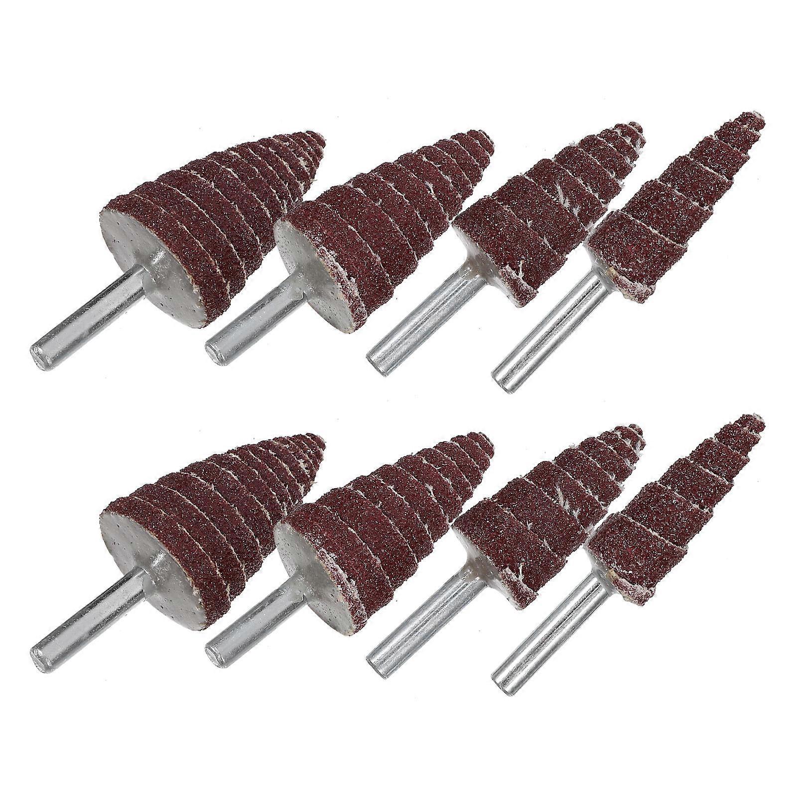 Sandpaper Grinding Cap Cone Shape Abrasive Wheels Woodworking 8Pcs