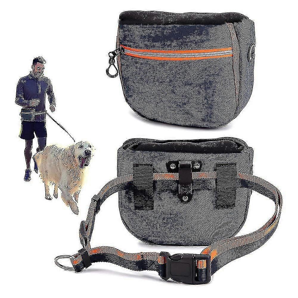 Auto Closing Portable Dogs Walking Bag With Adjustable Beltblue