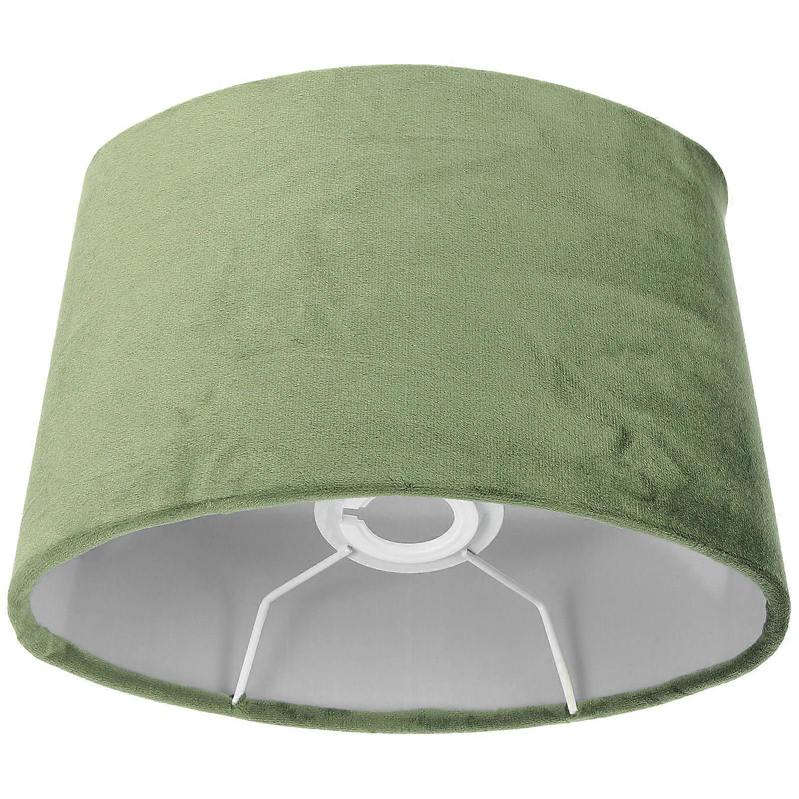 Abat-jour ovale en tissu vert clair pour lampe de table