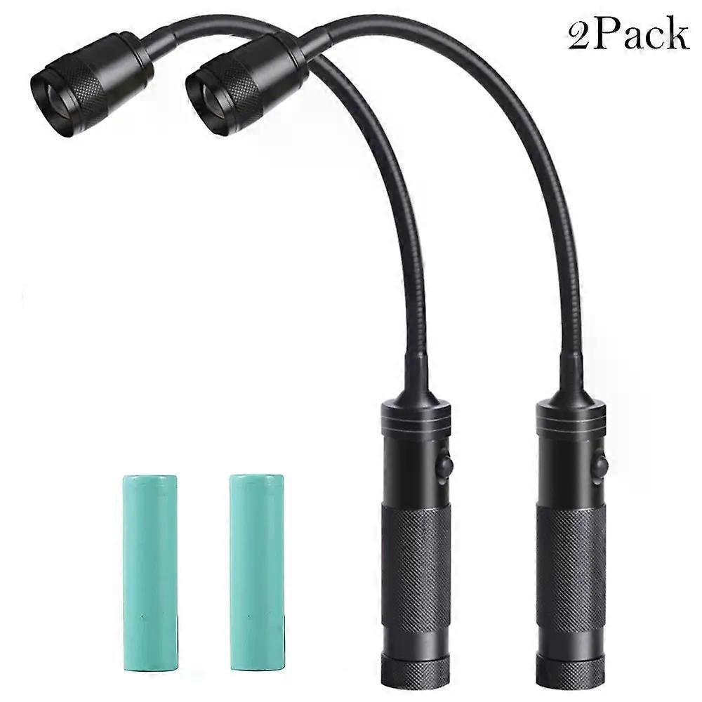 LED Work Light Ultra Bright Flexible Gooseneck Flashlight with Magnetic Base Adjustable Zoomable Grill Light For Emergency BBQ