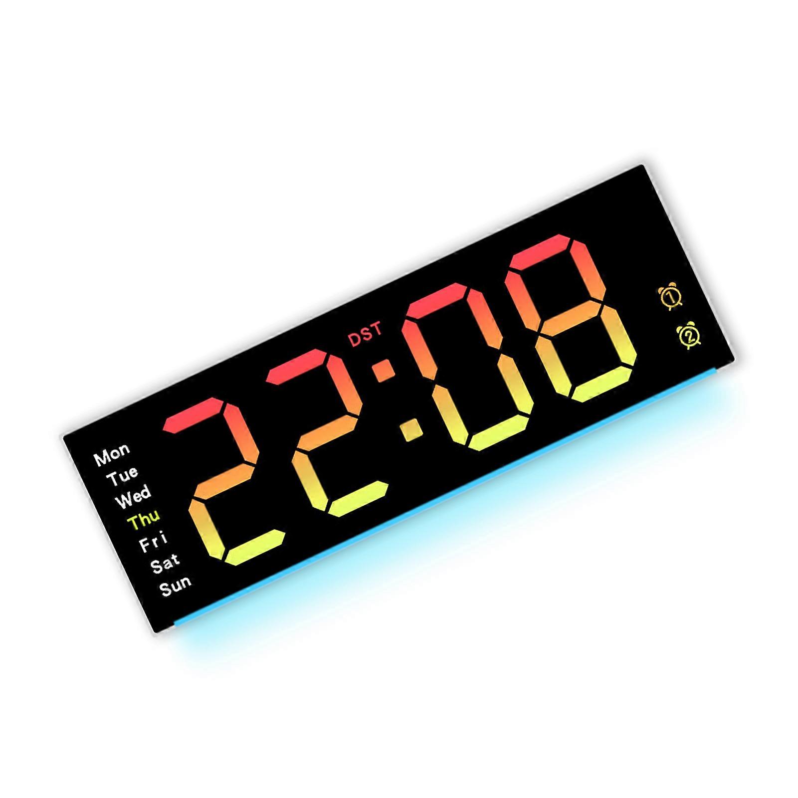 Contemporary Digital Clock With Environmental Monitoring 360 Degree Visible Display Regulable Ambiences Glow ABS Finish  White