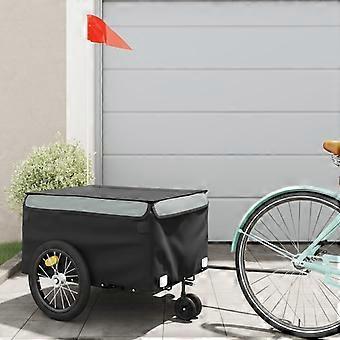 Bike Trailer Black and Gray 45 kg Iron