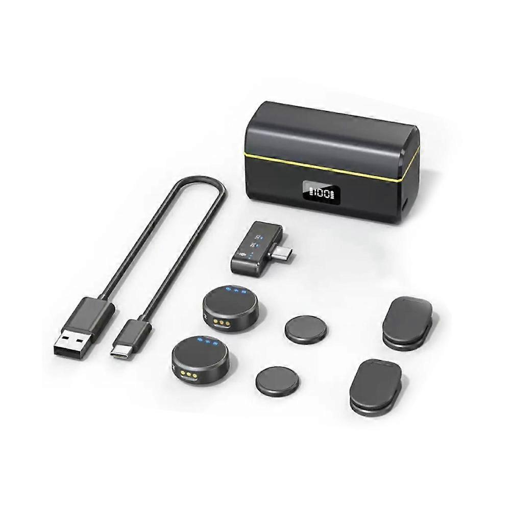 Wireless Microphone Mic for Insta360 X5/GO Ultra Action Camera Magnetic Clip-on Design Camera Accessories