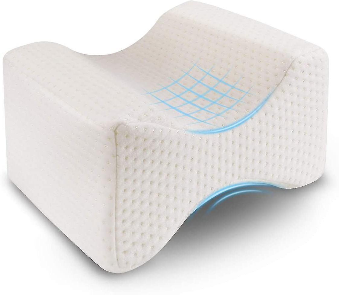 Orthopedic Knee Pillow Memory Foam Suitable For Side Sleepers Relief Of Hip, Back And Knees