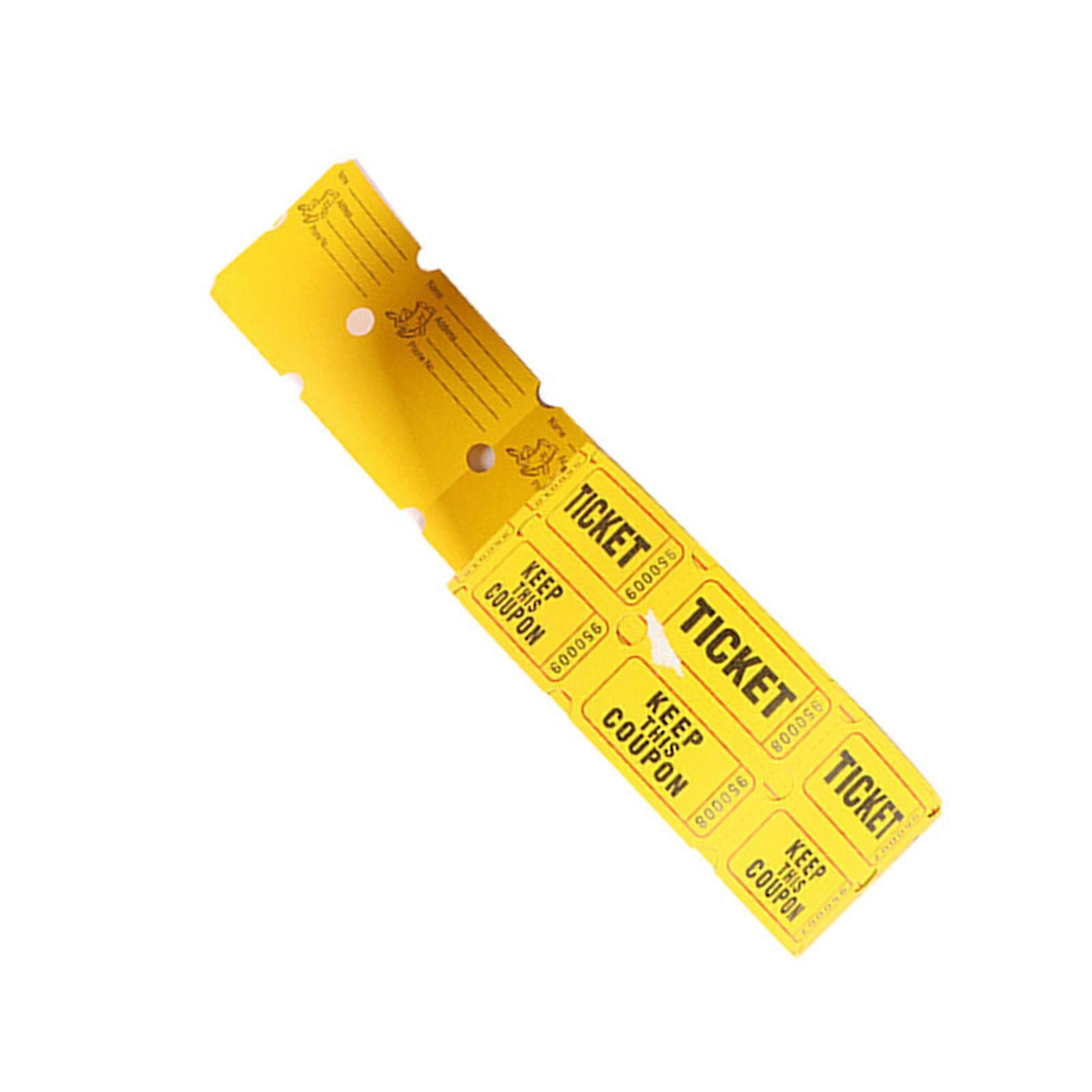 1 Roll 1000 Count Numbered Raffle Tickets Single Ticket Roll for Party Event, Prize Reward, Fundraiser Drawing, Carnival  Yellow