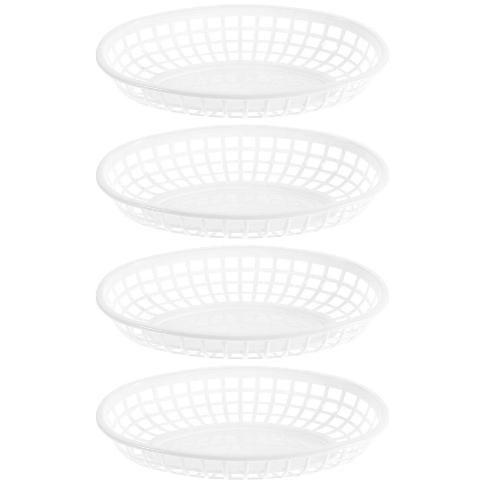 4Pcs Plastic Snack Trays Plastic Fruit Basket Storage Baskets Vegetable Storage Baskets