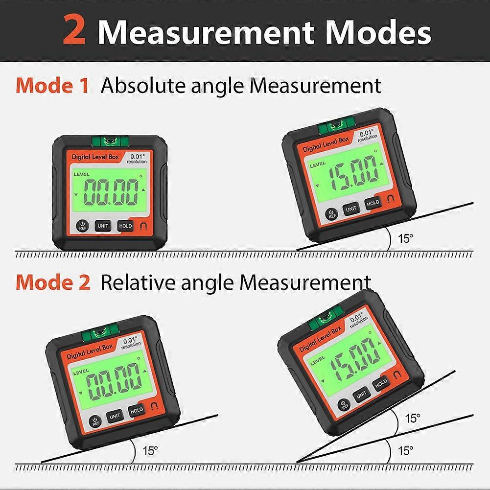 Digital Protractor Inclinometer Level Angle Meter Measuring Angle Meter 90 Degree Duler Digital Display Inclinometer