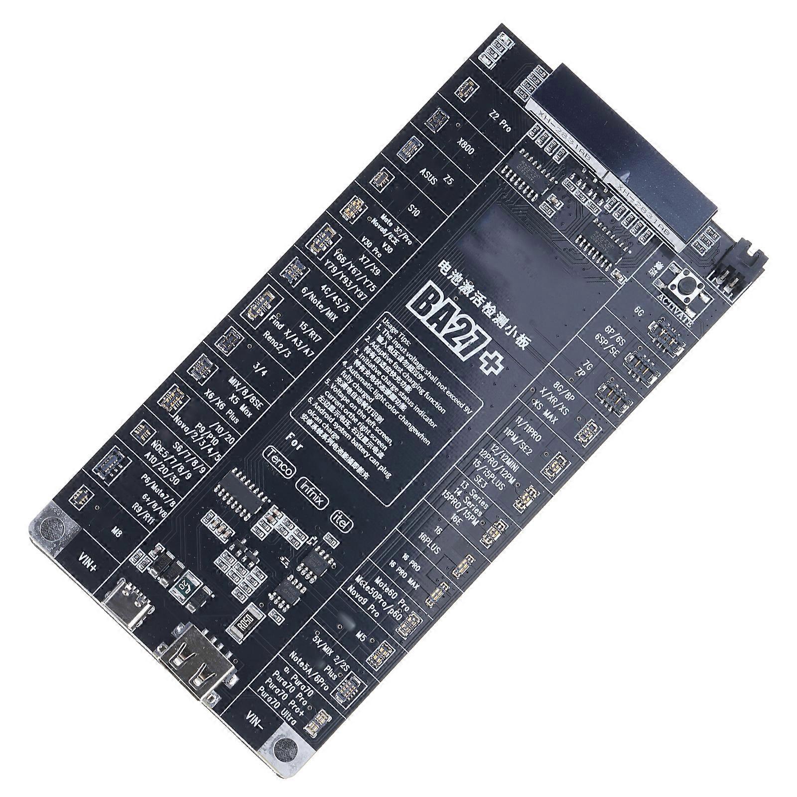Battery Activation Board Detection Panel Suitable for Multiple Models Devices Phone Repair, Quick Charging & Auto Cutoff Multicolor