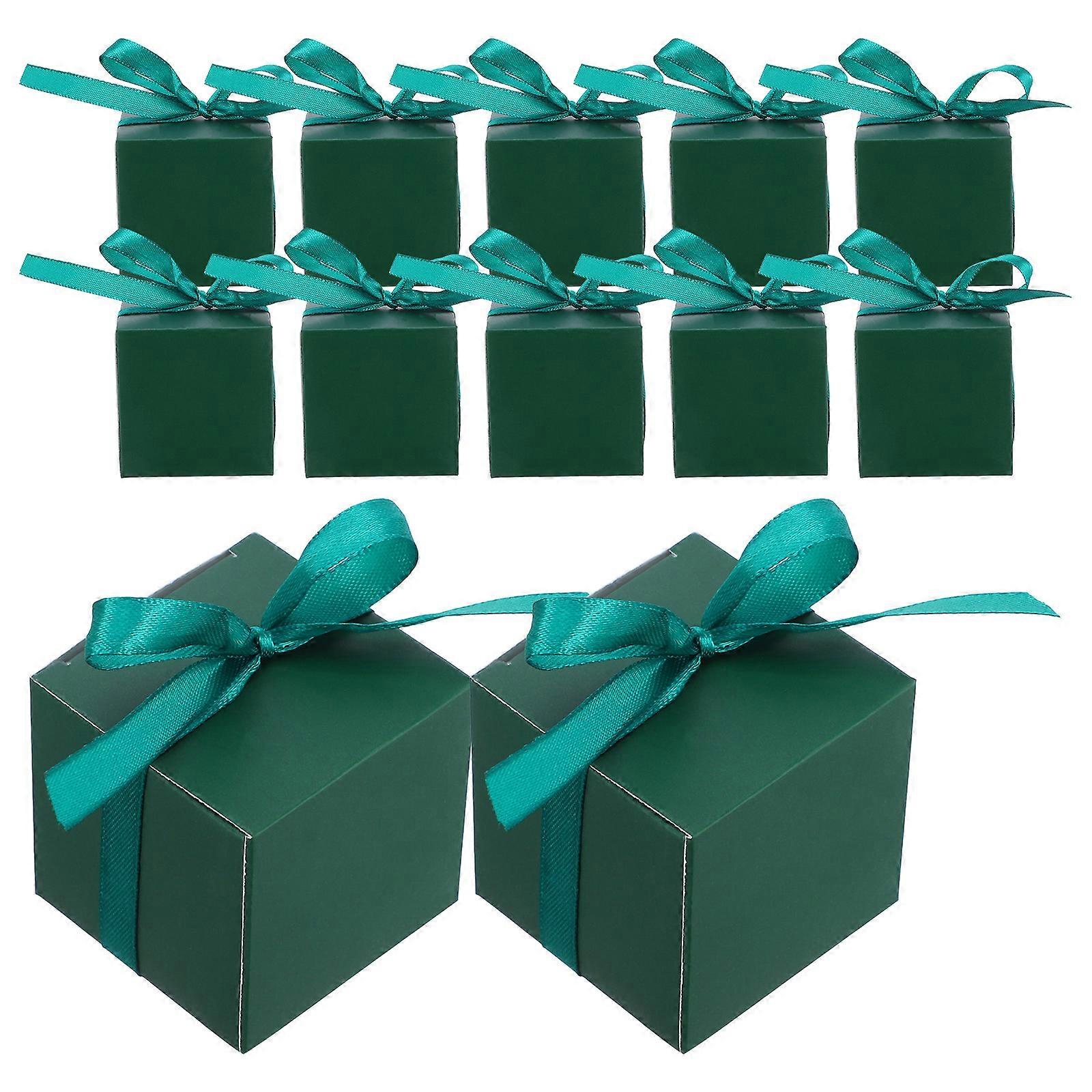 Multi-Function Candy Boxes Green for Decoration 50Pcs Reusable Gift Cases