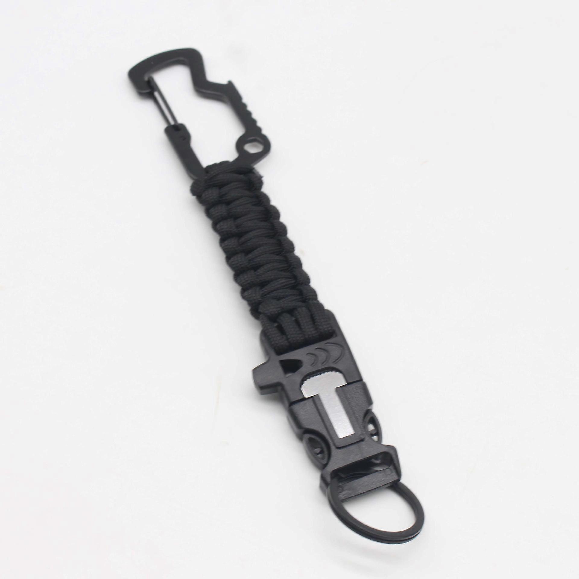 Braided Lanyard Ring Hook Clip Paracord Keychain & Lanyard Flexible Portable Secure Backpack Keychain Multi-Use Easy-Grip