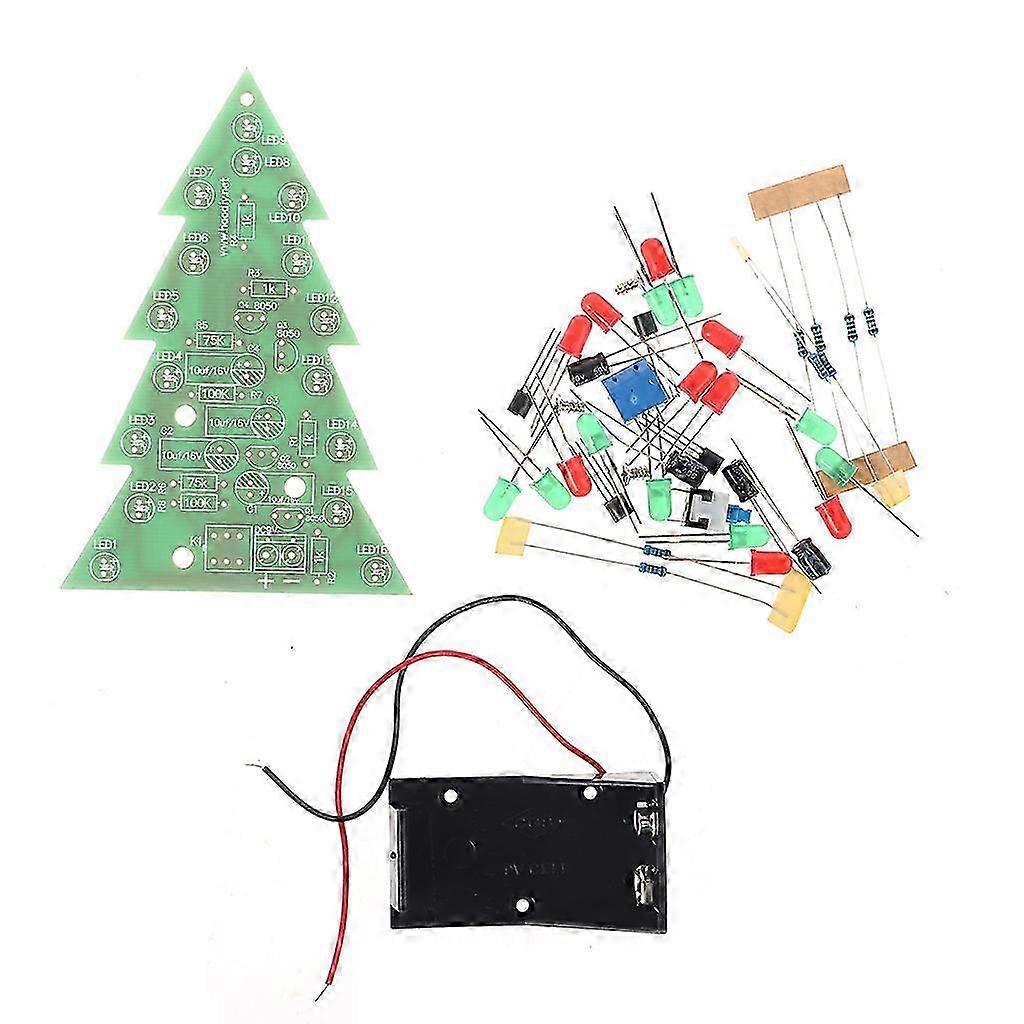 Christmas Trees LED Flashing Light DIY Kit Red Green Flash Circuit Board LED Hot
