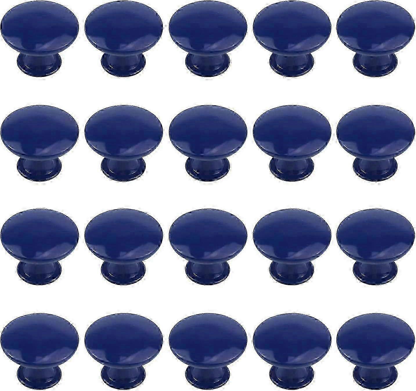 2025 Latest Model 20pack 30mm Navy Blue Round Cabinet Knobs Kitchen Cabinet Knobs Dresser Knobs