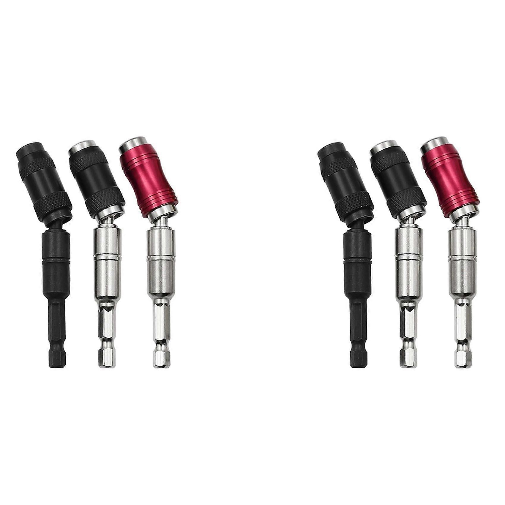 6Pcs Magnetic Pivot Drill Bit Holder, Magnetic Swiveling Bit Tip Holder, Quick Release Flexible Screwdriver Bit Holder A