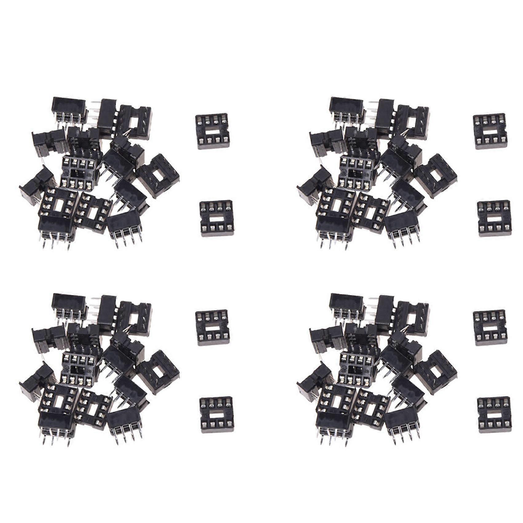 80pcs 8 Pin 2.54mm Pitch IC Sockets Solder Type Adaptor
