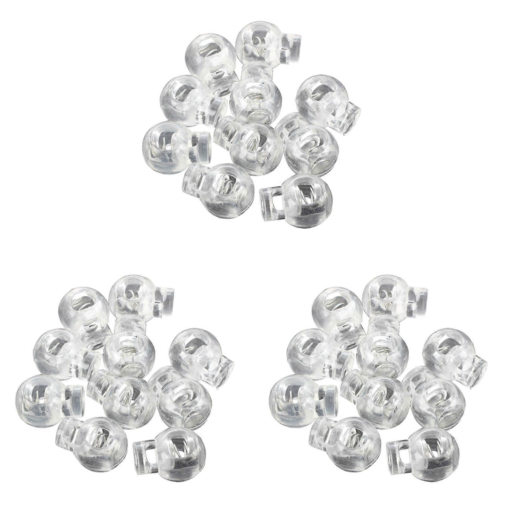 Plastic Toggle Spring Stop Single Hole String Cord Locks 30 Pcs