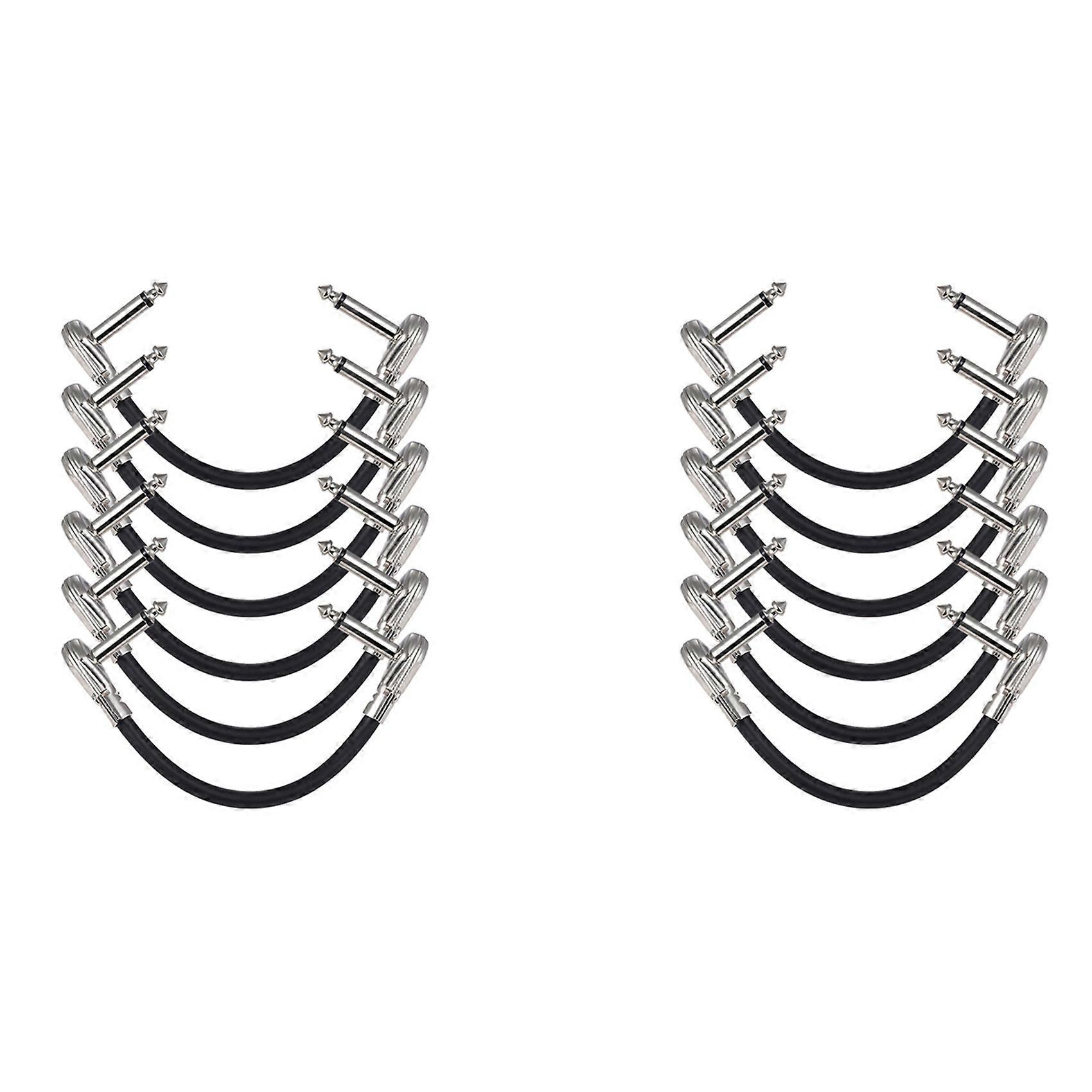 12-pack 12-tums gitarrpatchkablar, akustiska instrument gitarrkablar, duckhead effektkablar