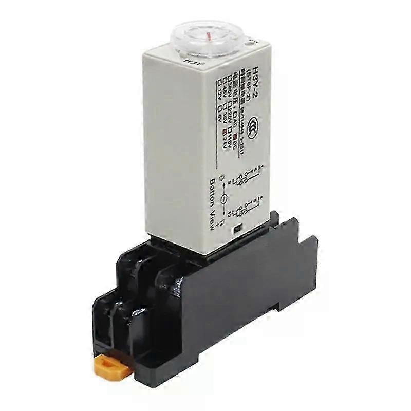 Relays Power-on Delay Rotary Knob 0-60 Seconds Timers Timing Time Relays with Base Socket Delay Timers Easy to Use