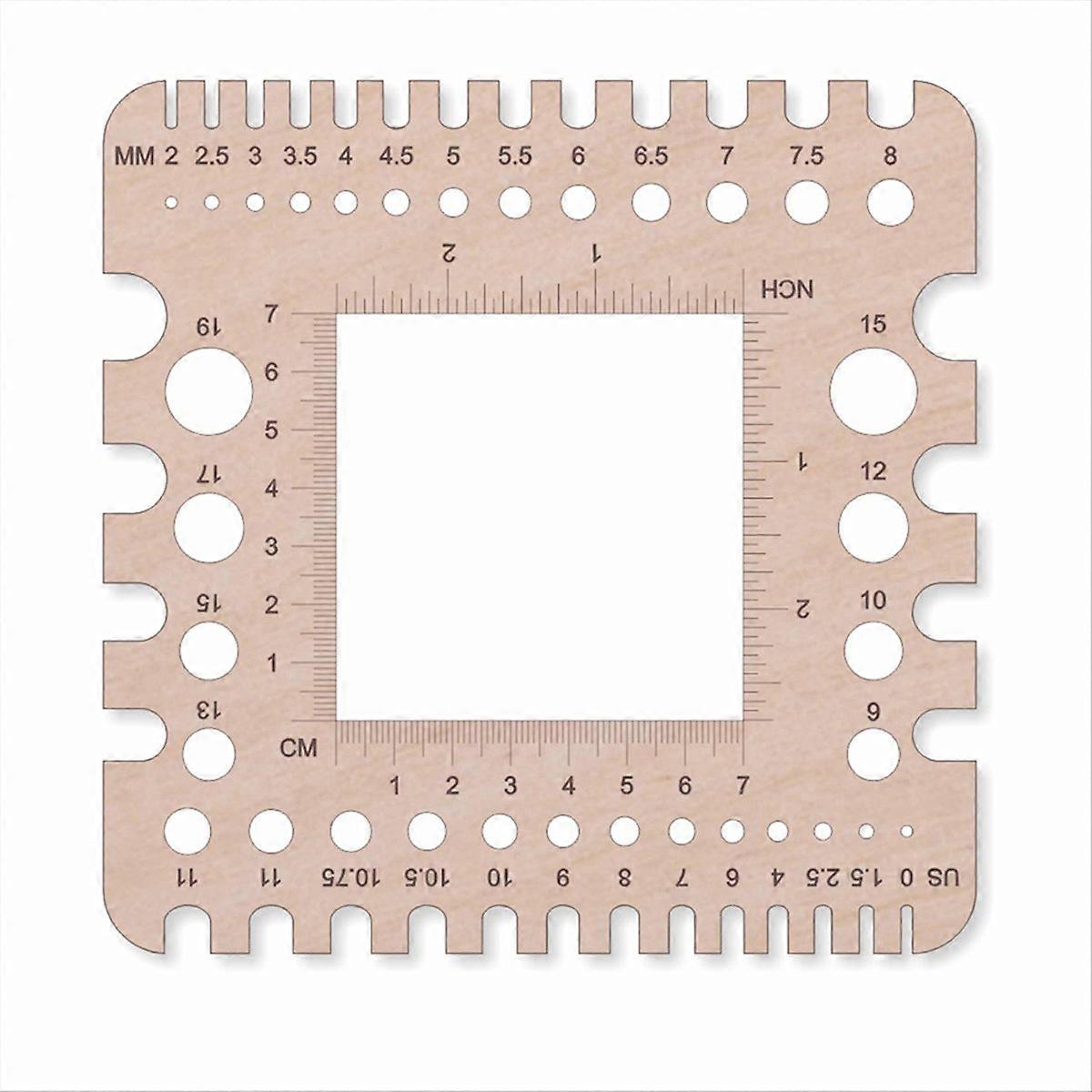 Knitting Needle Gauge Ruler Crochet Hooks Ruler D