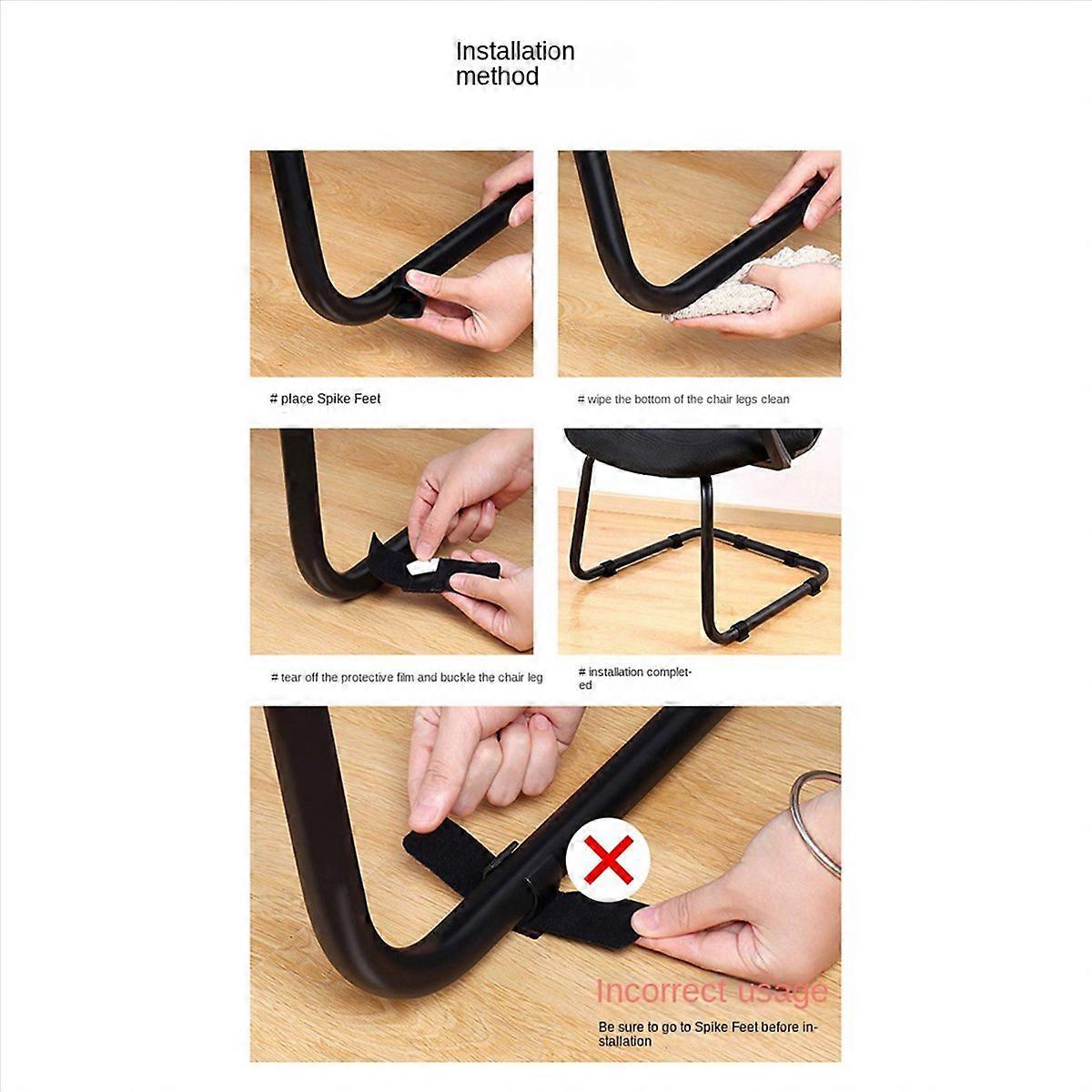 Non-Slip Hook and Loop Fasteners Chair Feet Wrap Pads
