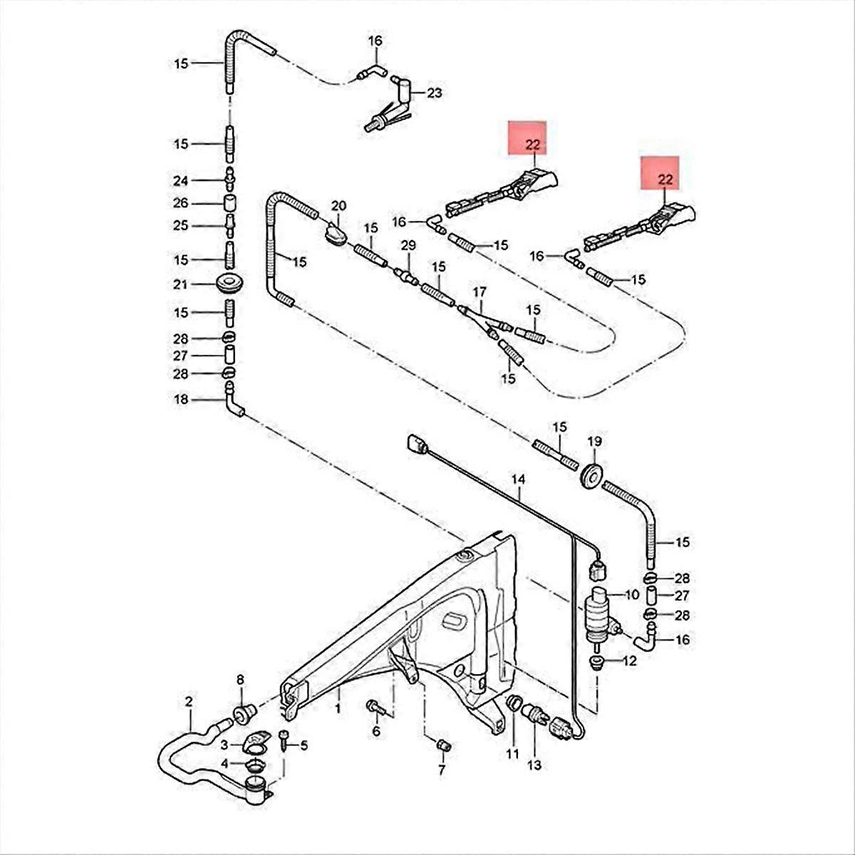 Car Front Windshield Washer Nozzle 95562807703 for 2007-2010