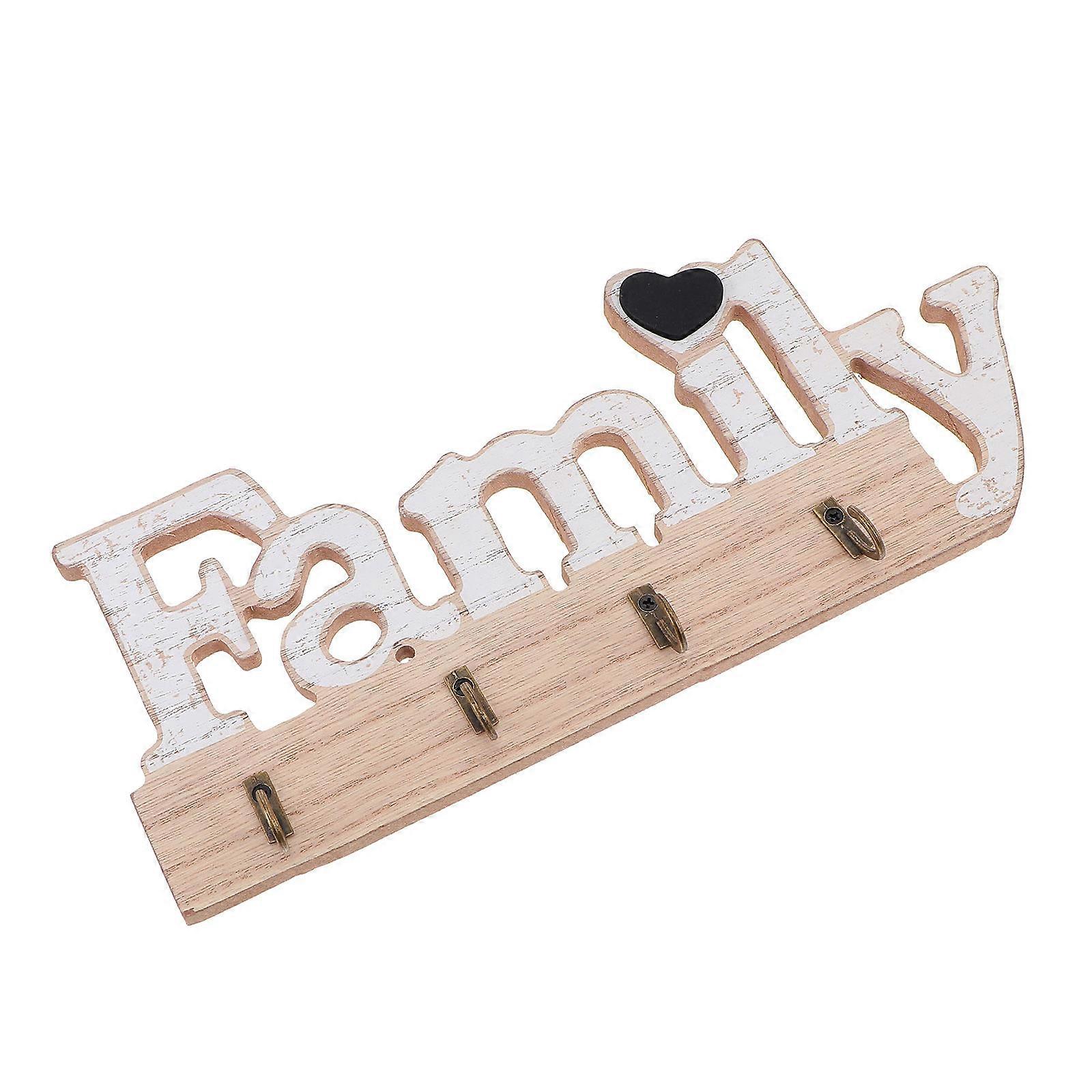 Wooden Key Hook for Wall-Mounted Key Storage with 2Pcs Set