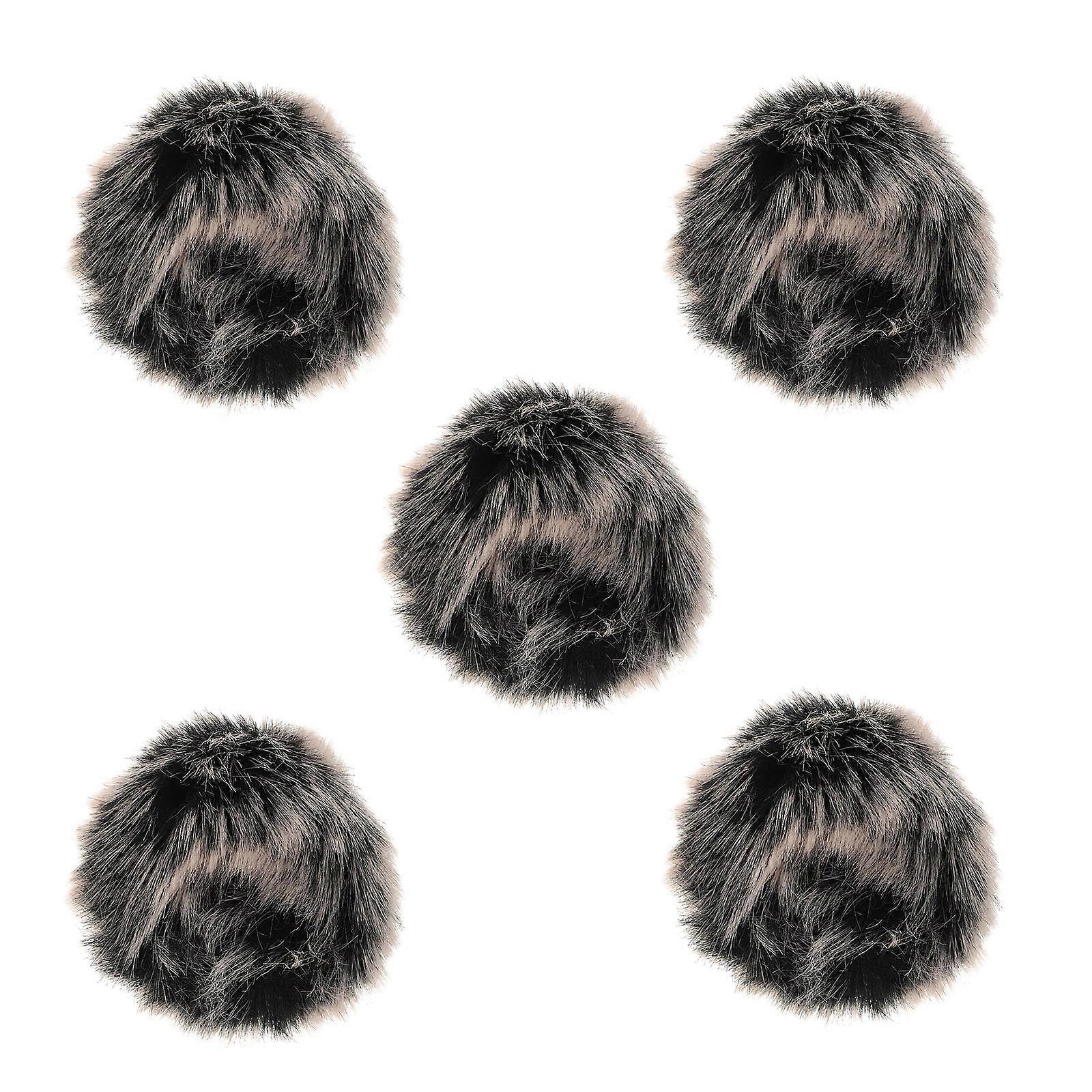 Wind Muff for Mic Black Microphone Cover 5Pcs with Noise Reduction Design