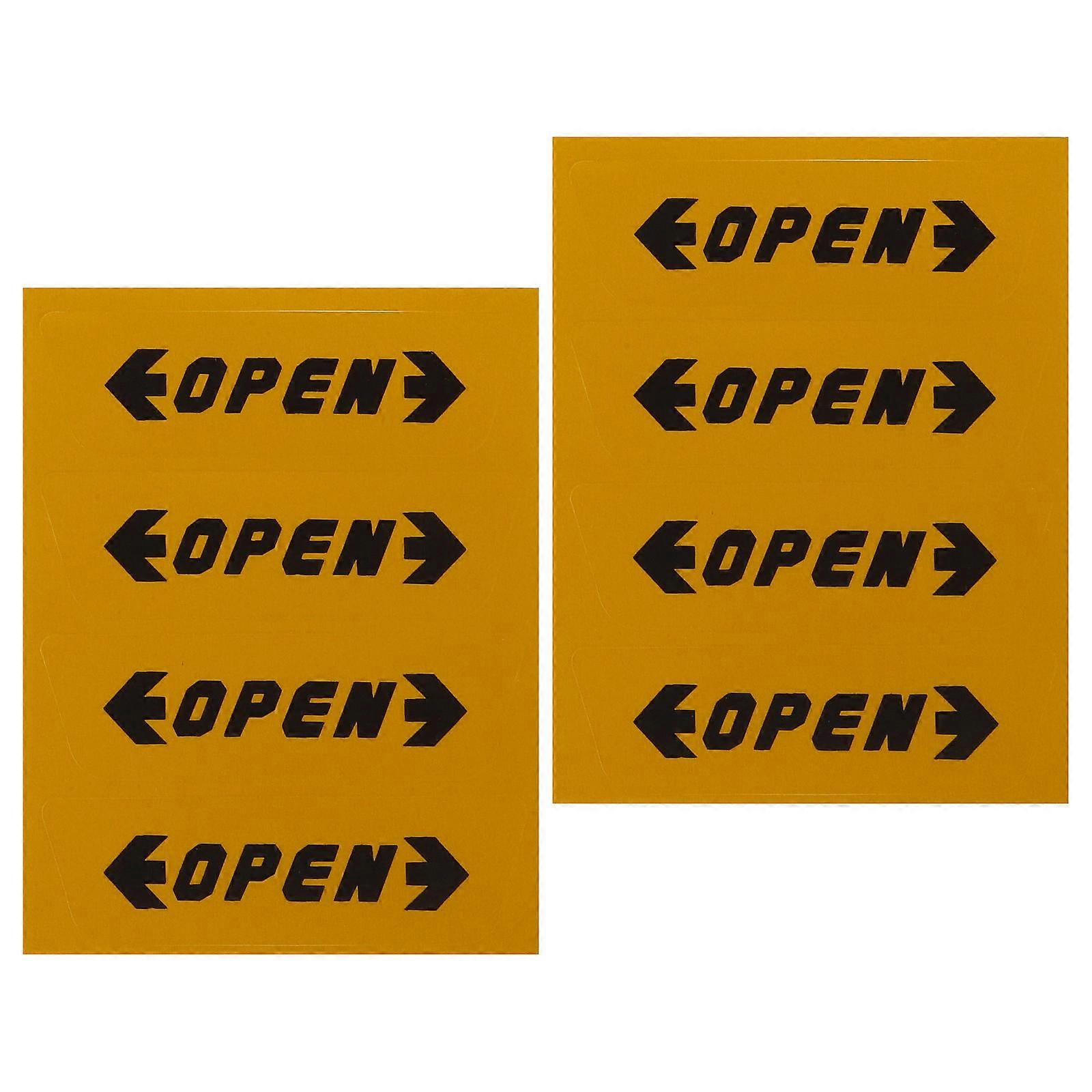 Reflective Warning Stickers Car Door Decals 8Pcs Yellow