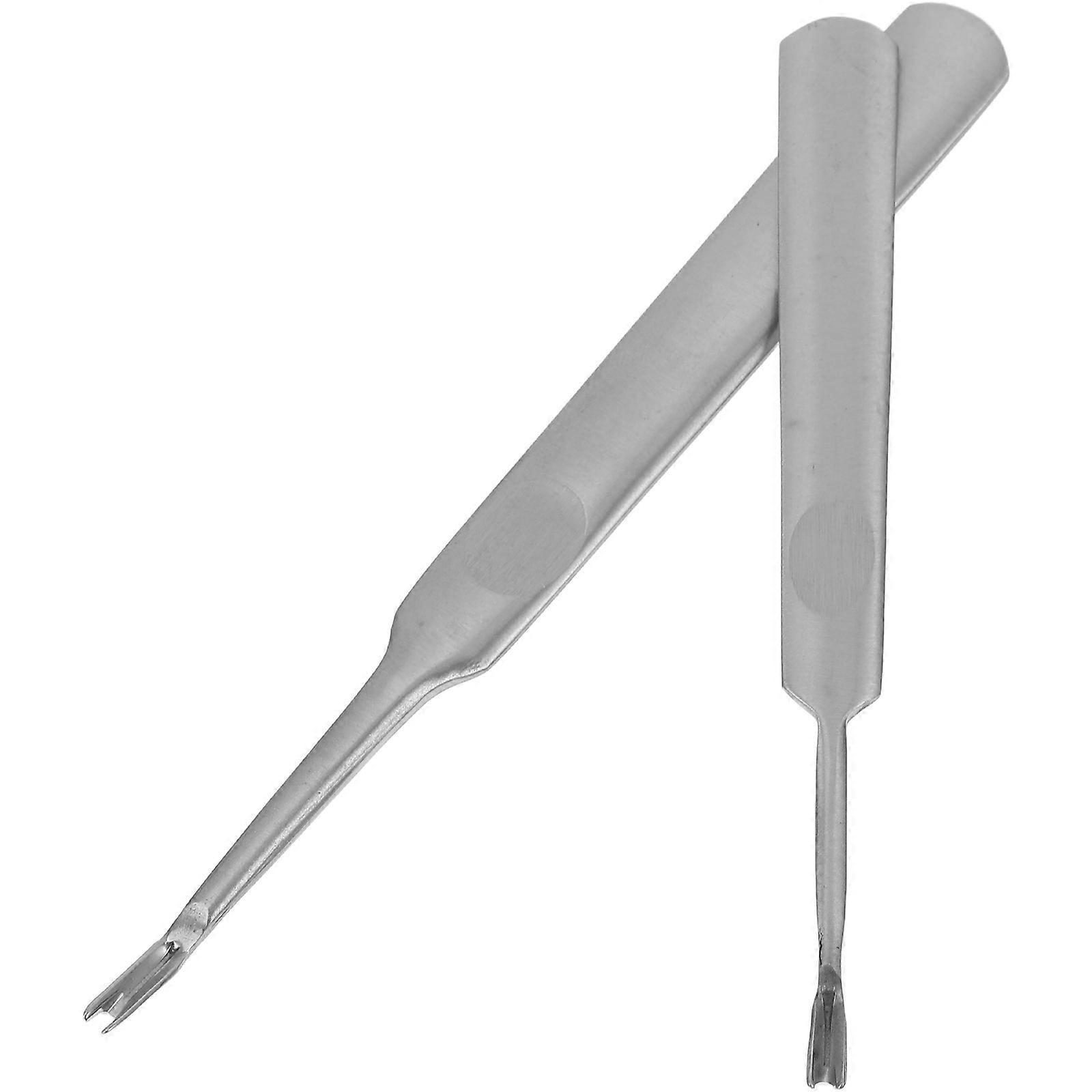 Groover Tool for Hand Working with 2Pcs Stainless Steel Silver